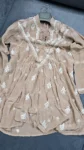Beige Chikankari Handcrafted Tunic Top (2)