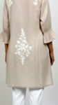 Beige Chikankari Handcrafted Tunic Top (1)