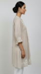 Beige Chikankari Handcrafted Tunic Top (1)