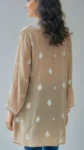 Beige Chikankari Handcrafted Tunic Top (2)