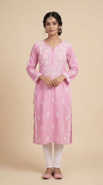 Kurti with Floral Embroidery