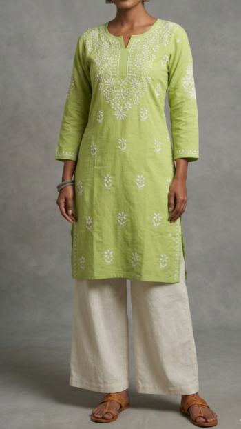 Kurti with Floral Embroidery