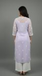 Lavender Chikankari Handcrafted Kurti with Free Spaghetti Inner (1)