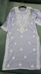 Lavender Chikankari Handcrafted Kurti with Free Spaghetti Inner (1)