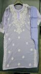 Lavender Chikankari Handcrafted Kurti with Free Spaghetti Inner (1)