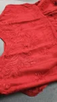 Red Chikankari Handcrafted Cotton Frock Top (1)